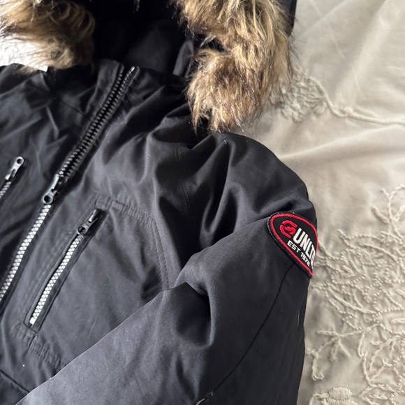 2 Black Kids Down Puffer Jacket Bundle Moncler Style Ecko Unltd Winter Coat Lot - Picture 11 of 15
